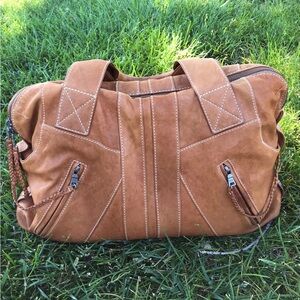 Vintage ANDREW MARC Deep Patina Brown Leather Shoulder Bag